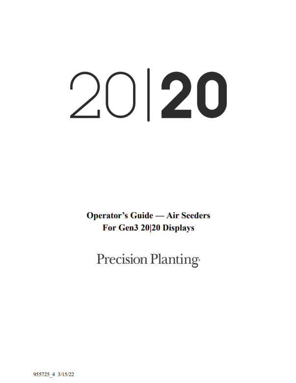 Посібник з експлуатації повітряних сівалок 2020 – Gen3 (955725)
