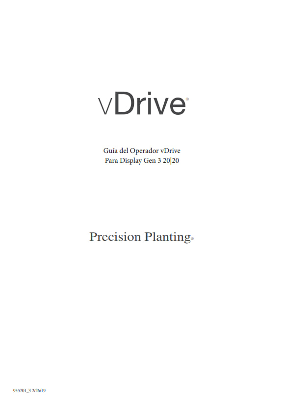 Посібник з операторів vDrive – Gen3 (955701)